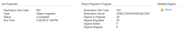 Well done, all objects are migrated